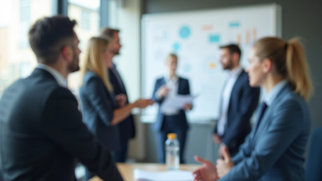 Geschäftsleute in Konferenzraum analysieren Daten auf Whiteboard, Notizen und Diagramme sichtbar, professionelle Arbeitsumgebung, natürliches Licht