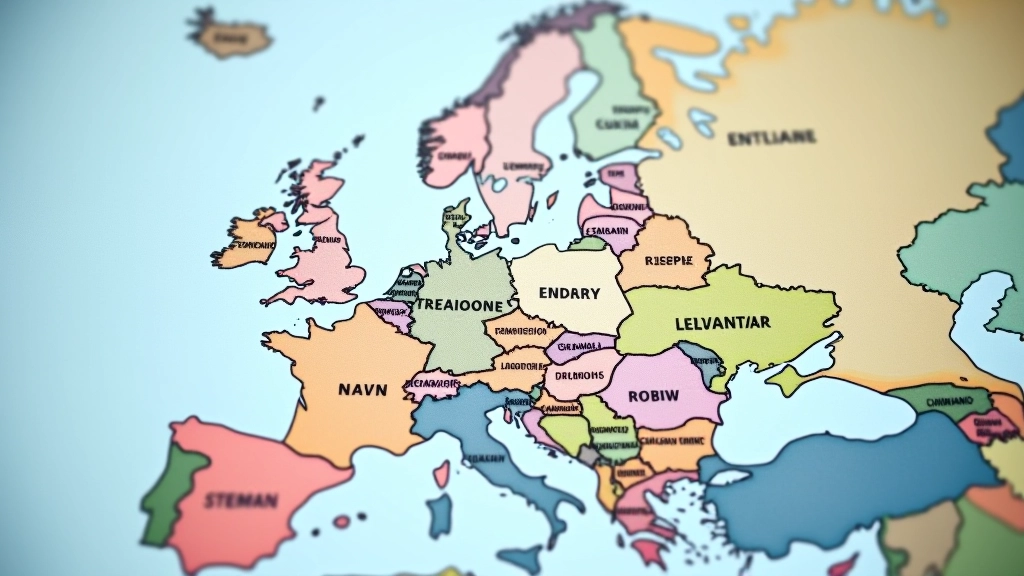 Europäische Länder Karte mit verschiedenen Zinsniveaus Geldpolitik Auswirkungen Eurozone